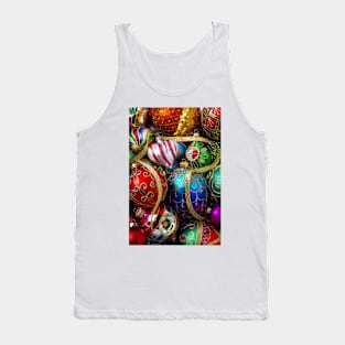 Christmas Heart And Ornaments Tank Top